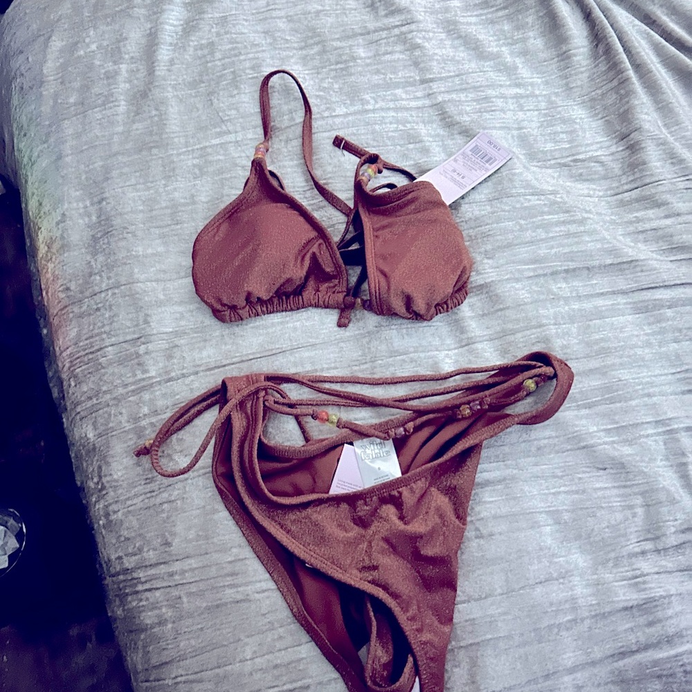 Brown with gold glitter .Brand new w tags attached